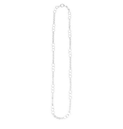 Silver Contrast Circle Necklace