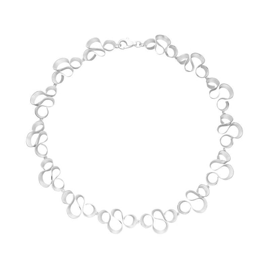 Silver Open Swirl Necklace