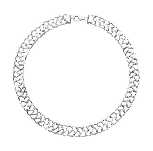Silver Mesh Link Necklace