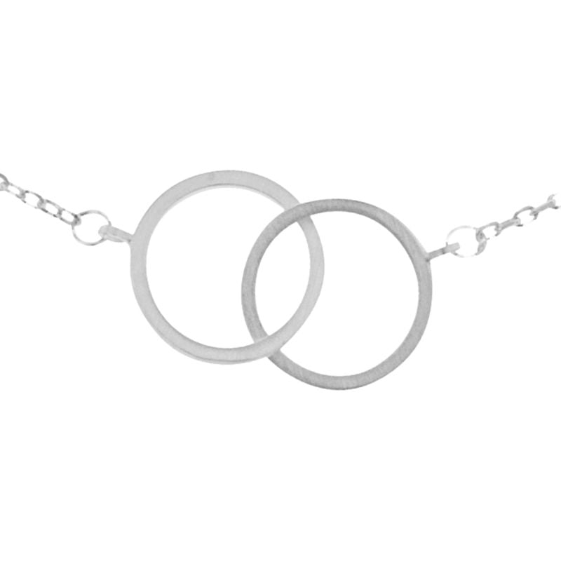 Silver Twin Circles Necklace