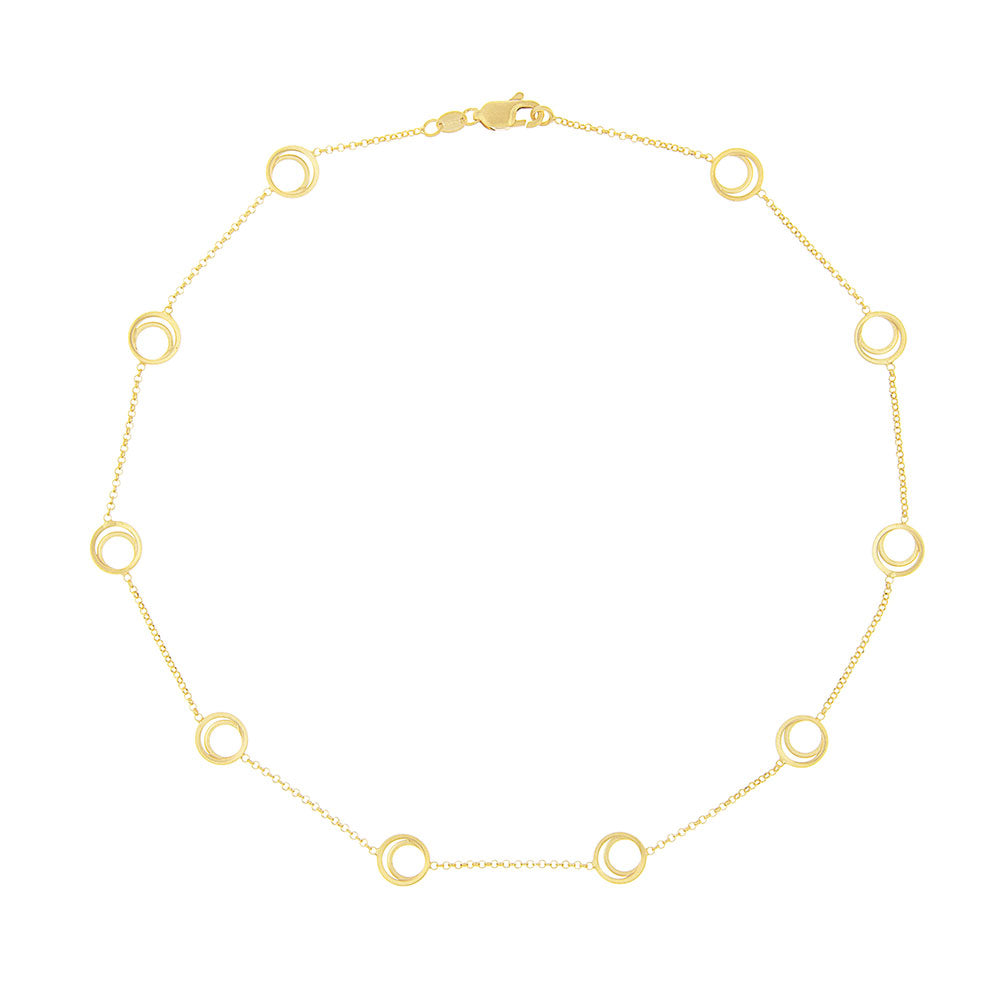 Multi circle necklace, YGP