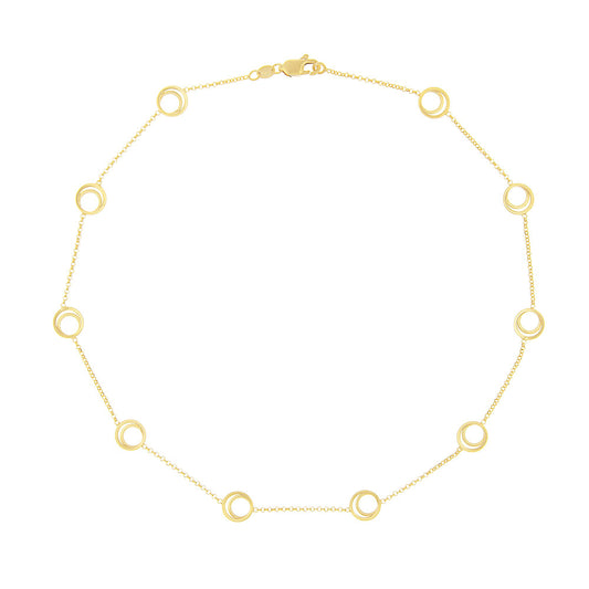 Multi circle necklace, YGP