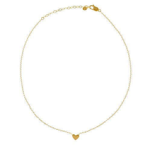 Gold Finish Heart Necklace