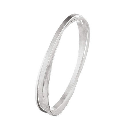 Silver Crossover Bangle