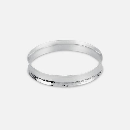 Silver Hammered Bangle