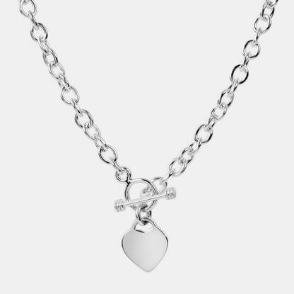 Silver Heart Charm Necklace