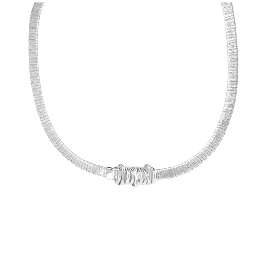Liquid Silver Ring Necklace