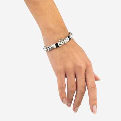 Ben XS Onyx Silver Bracelet