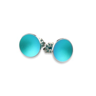 Titanium Round Studs - Kingfisher