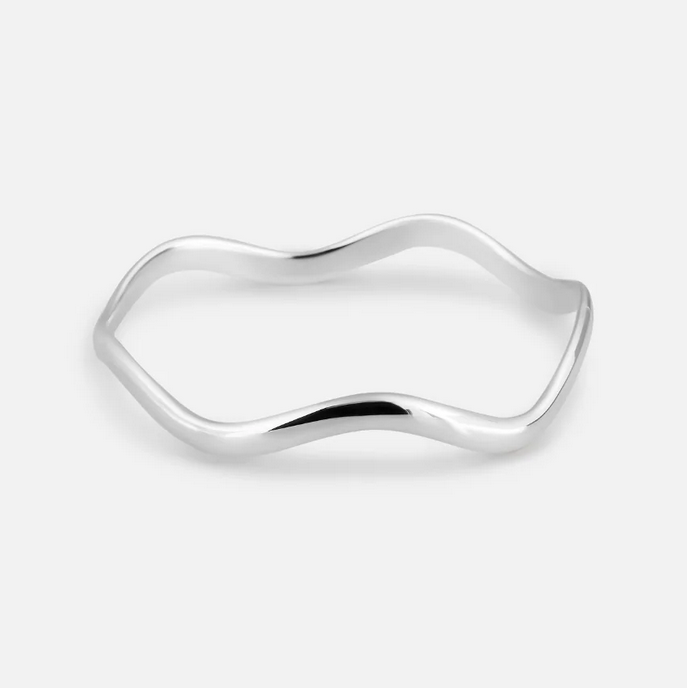 Silver Wavy Bangle