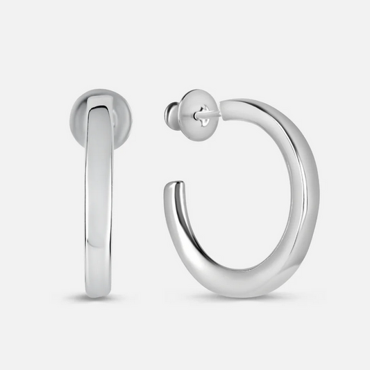 Hoop Earrings, Silver
