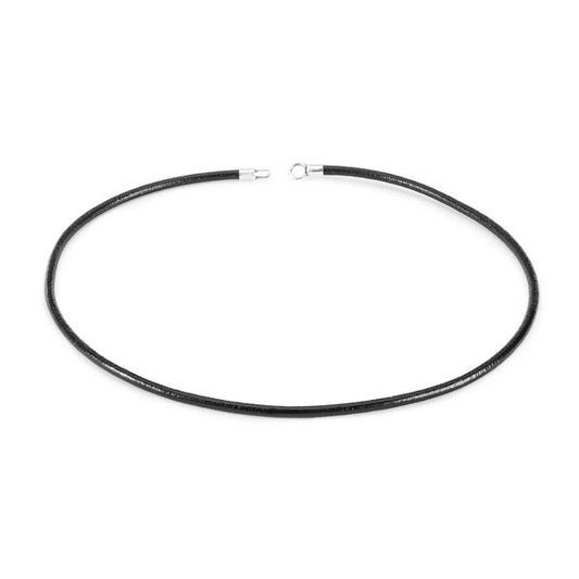 Leather Necklace, Black