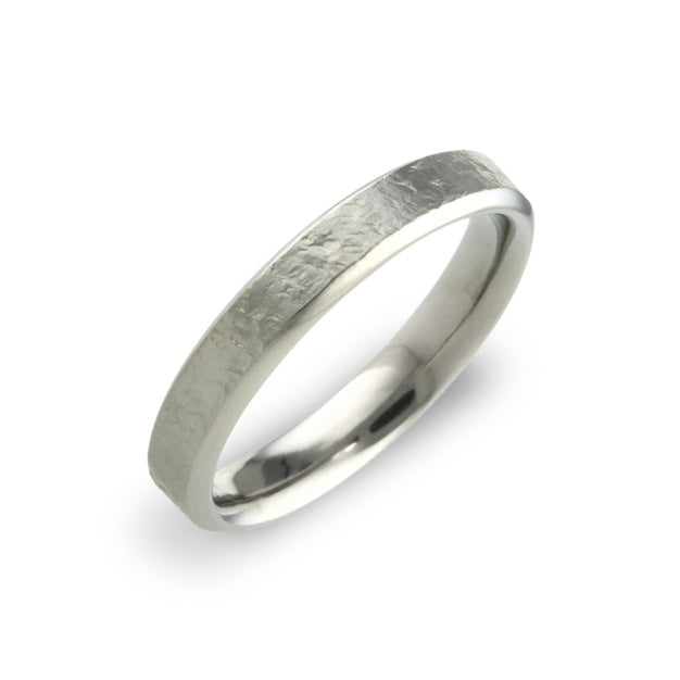 Titanium Sandstone Ring, 4mm