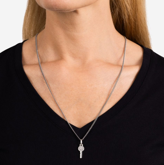 Essential Key Silver Necklace
