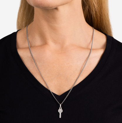 Essential Key Silver Necklace