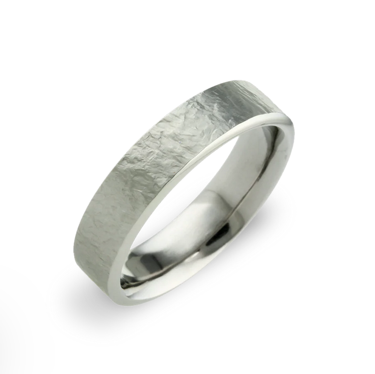 Titanium Sandstone Ring, 6mm