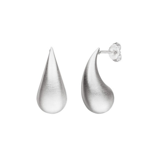 Silver Teardrop Stud Earrings