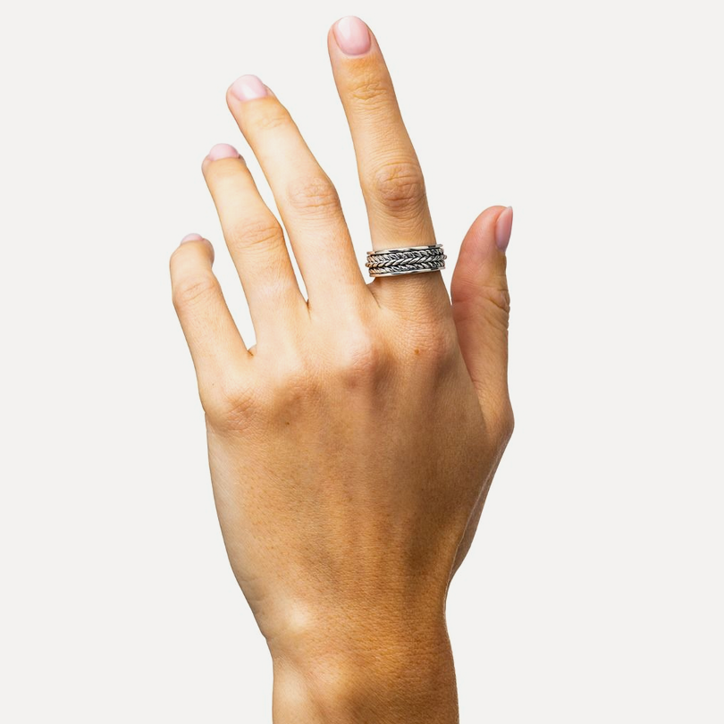 Nurul Silver Spinning Ring