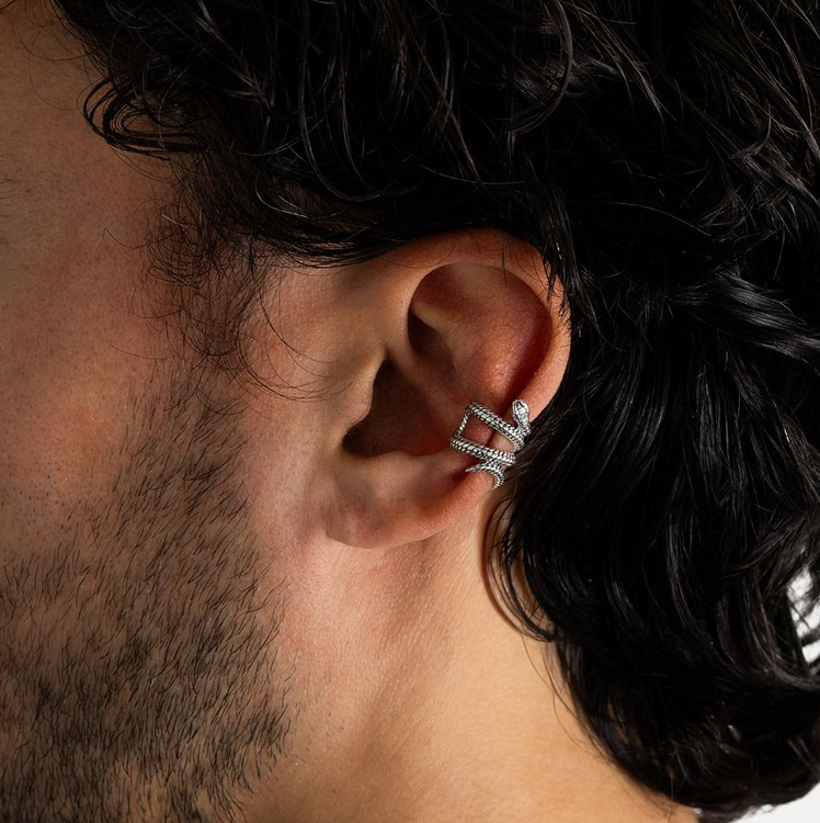 Ben Snake Silver Earcuff