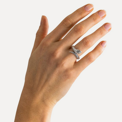Ben Snake Silver Ring