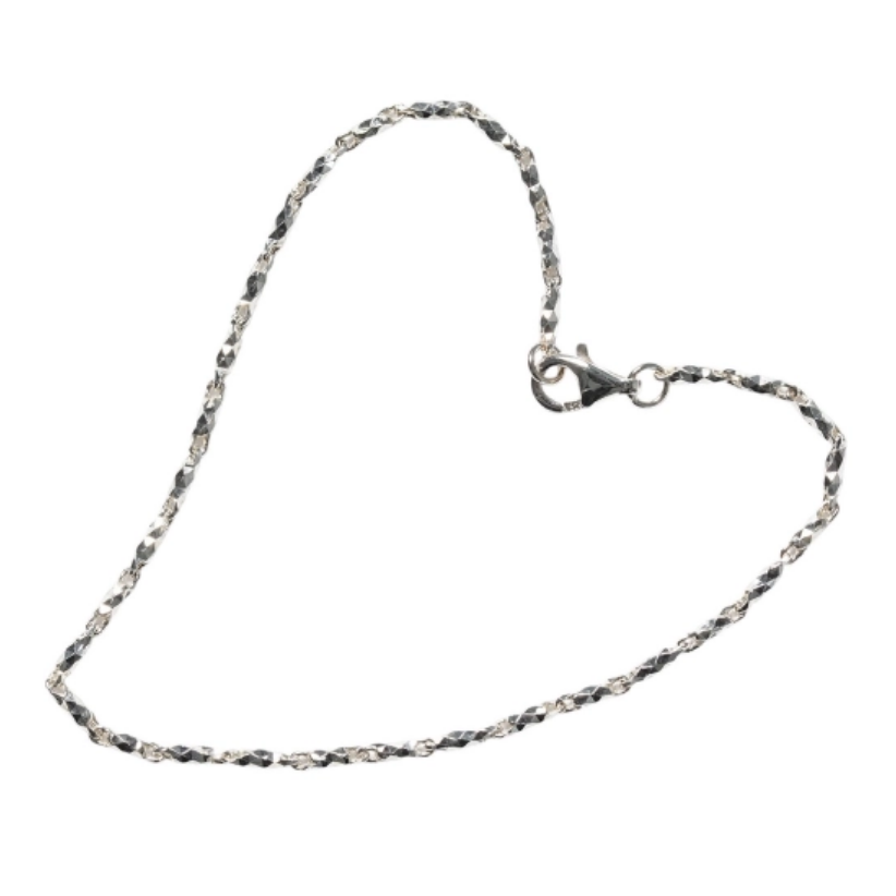 Harlequin Mini Link Anklet, Silver