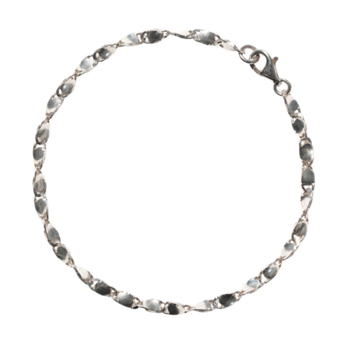 Twist Link Chain, Silver