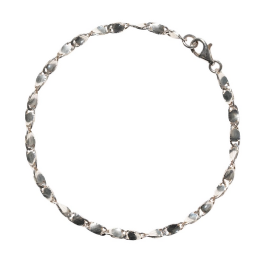 Twist Link Chain, Silver