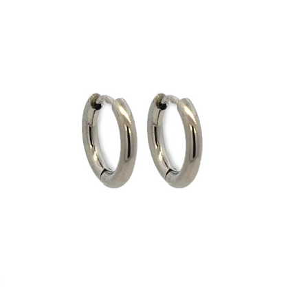 Titanium Small Hinged Hoops - Natural 15mm