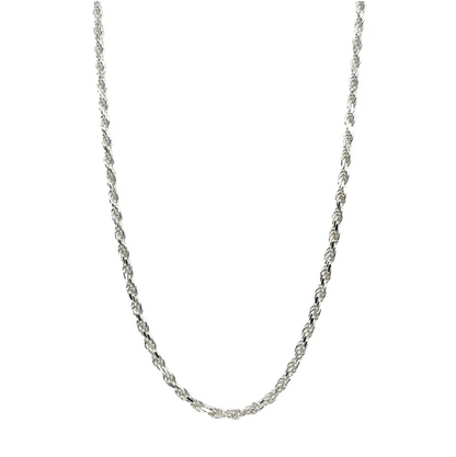 Rope Chain Necklace, Silver