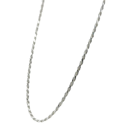 Rope Chain Necklace, Silver