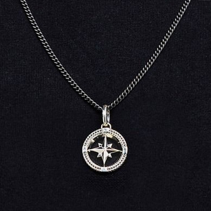 Barbara Mini Compass Silver Pendant