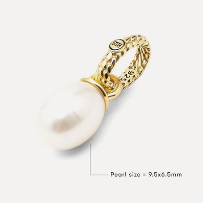 Ben Pearl Pendant, Gold Vermeil