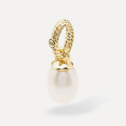Ben Pearl Pendant, Gold Vermeil