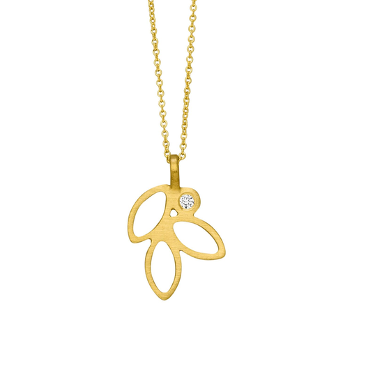 14ct Gold Marquise shape Diamond Pendent