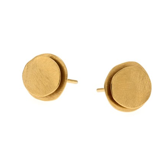 Pebbles Stud Earrings, YGP