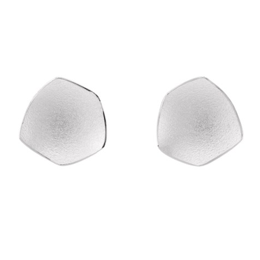 Floral Stud Earrings, Silver
