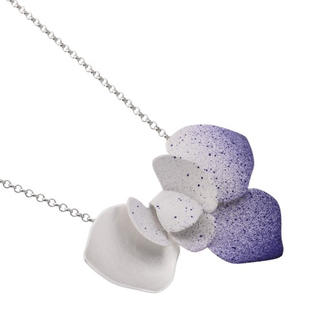 Orchid Pendant, White/Blue