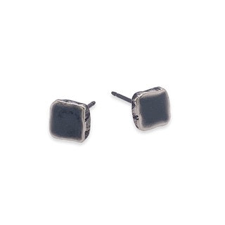 Titanium Square Studs - Black