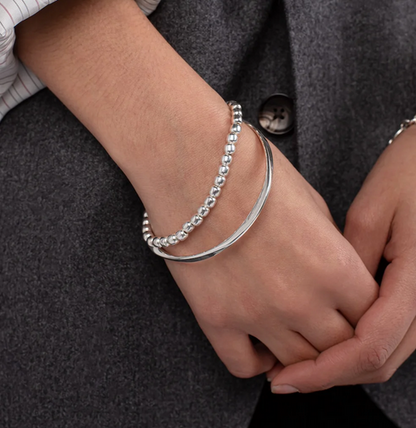 Silver Ball Bead Bracelet