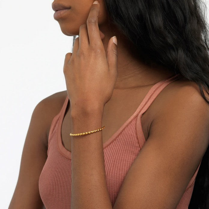 Gold Twisted Bangle