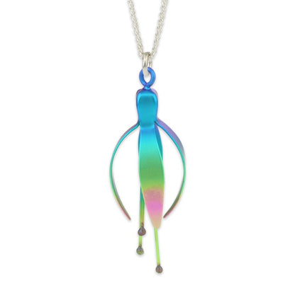 Titanium Fuchsia Pendant - Rainbow