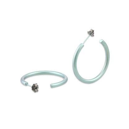 Titanium Hoops - 25mm Light Green