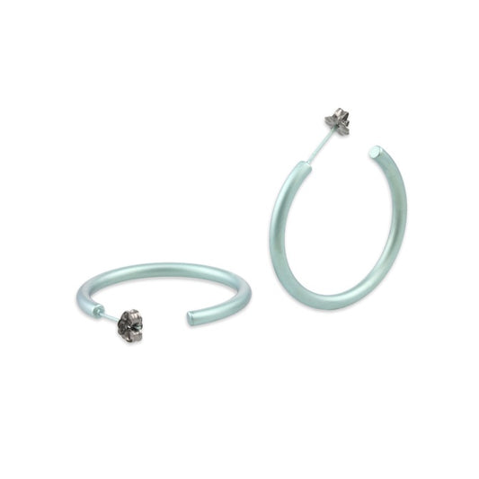 Titanium Hoops - 25mm Light Green