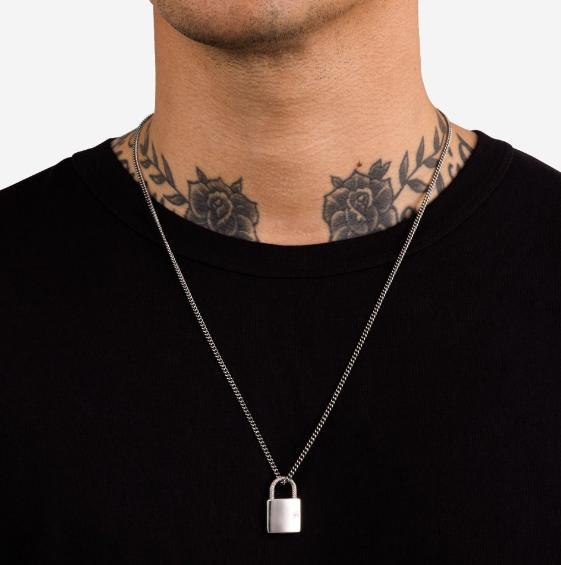 Essential Padlock Silver Necklace