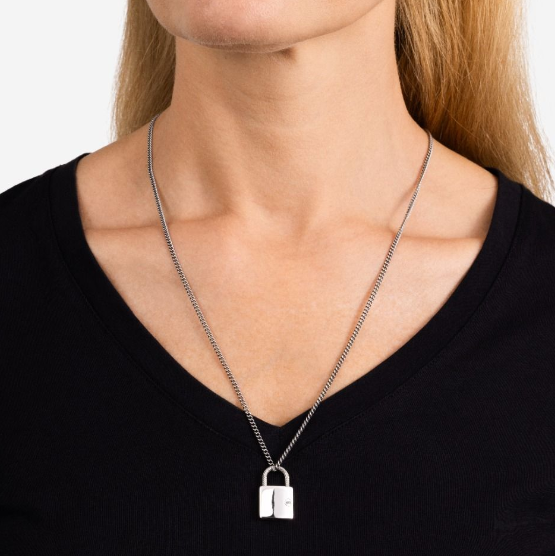 Essential Padlock Silver Necklace