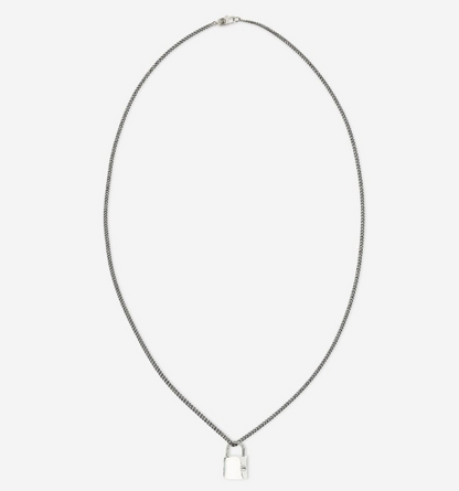 Essential Padlock Silver Necklace