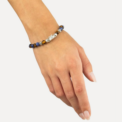 Spirit Bead Mini Sodalite/Tiger Eye Bracelet