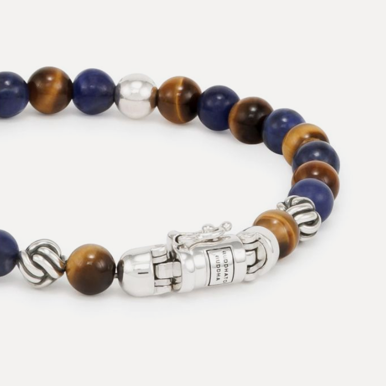 Spirit Bead Mini Sodalite/Tiger Eye Bracelet