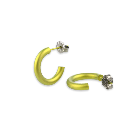 Titanium Hoops - 12mm Yellow