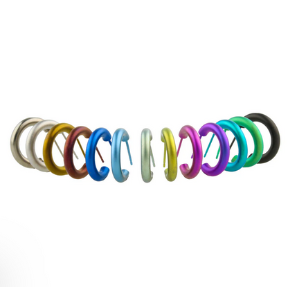 Titanium Hoops - 12mm Kingfisher